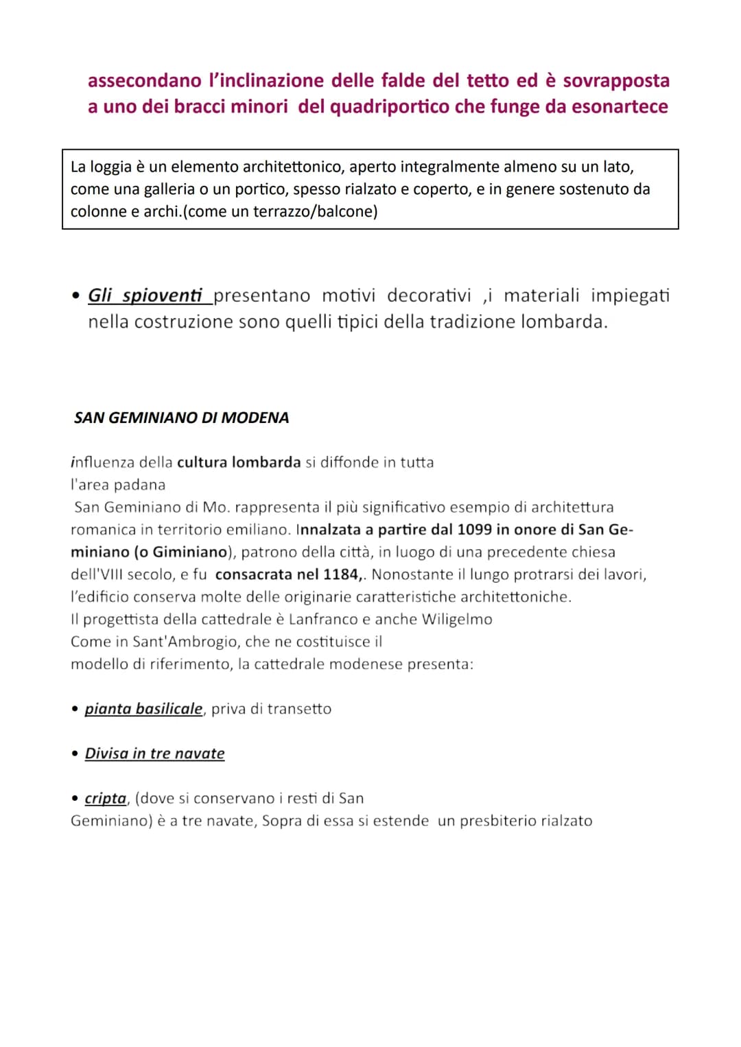 Arte romanica
Le esperienze artistiche che si manifestano tra il mille e il XII sono
definite Romaniche, allude all'origine romana.
Gli edif