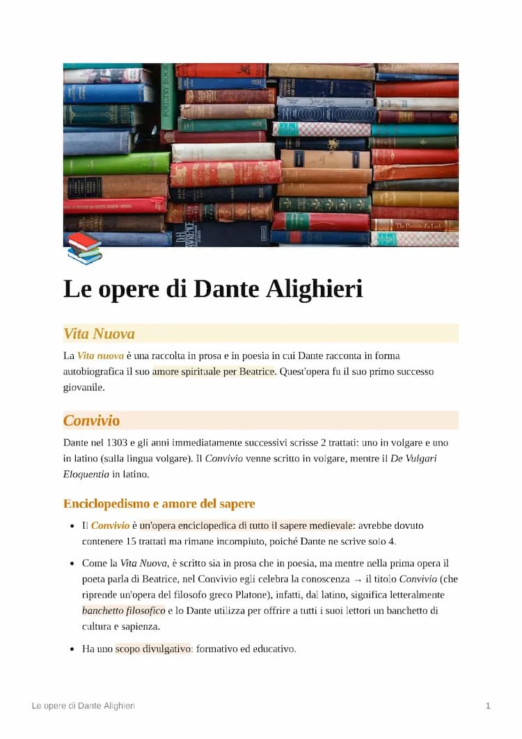 Know Le opere di Dante Alighieri thumbnail