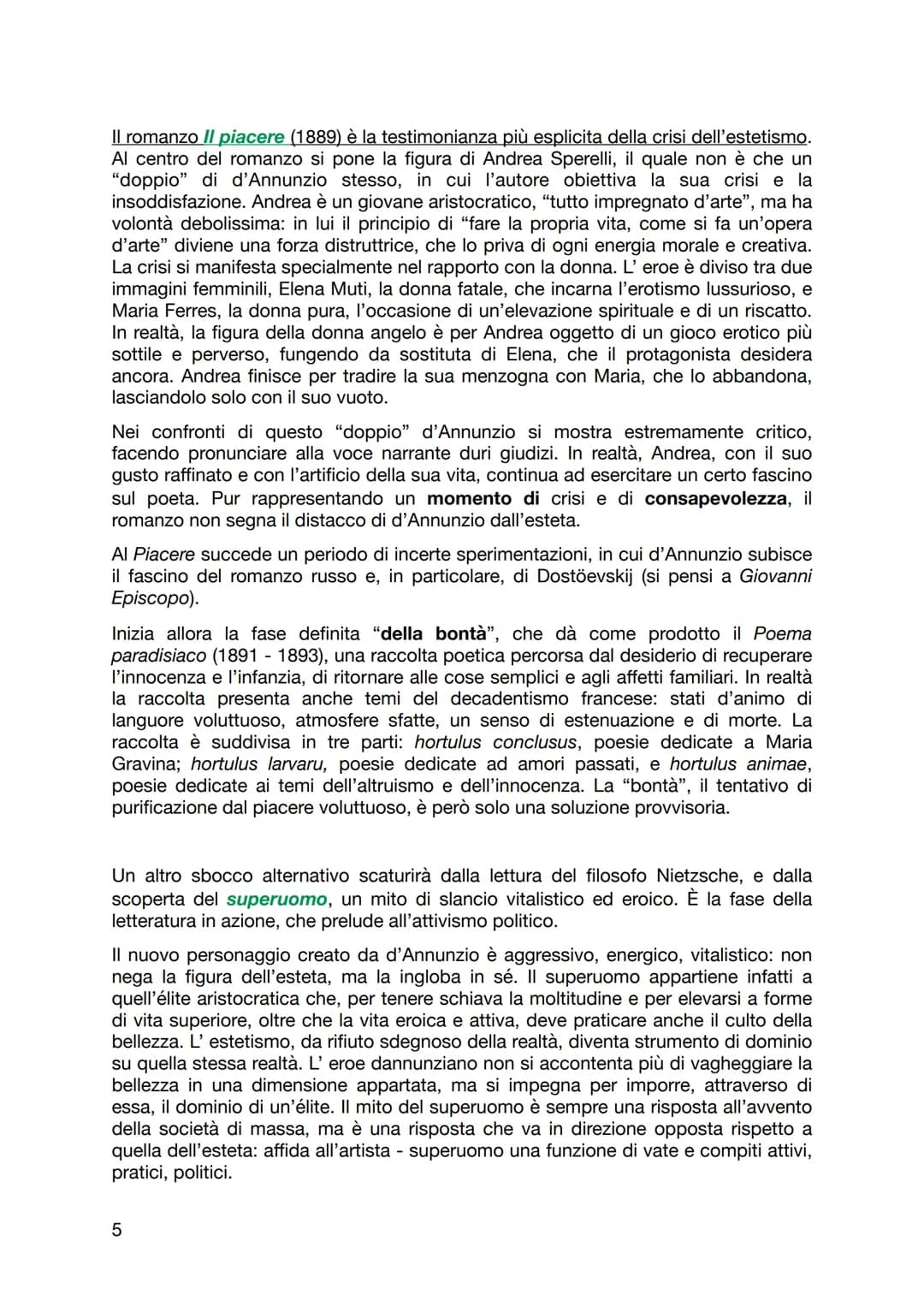 Gabriele D'Annunzio
Vita e pensiero politico
Gabriele d'Annunzio è uno dei pochi scrittori italiani del '900 ad avere fama
europea. La spett
