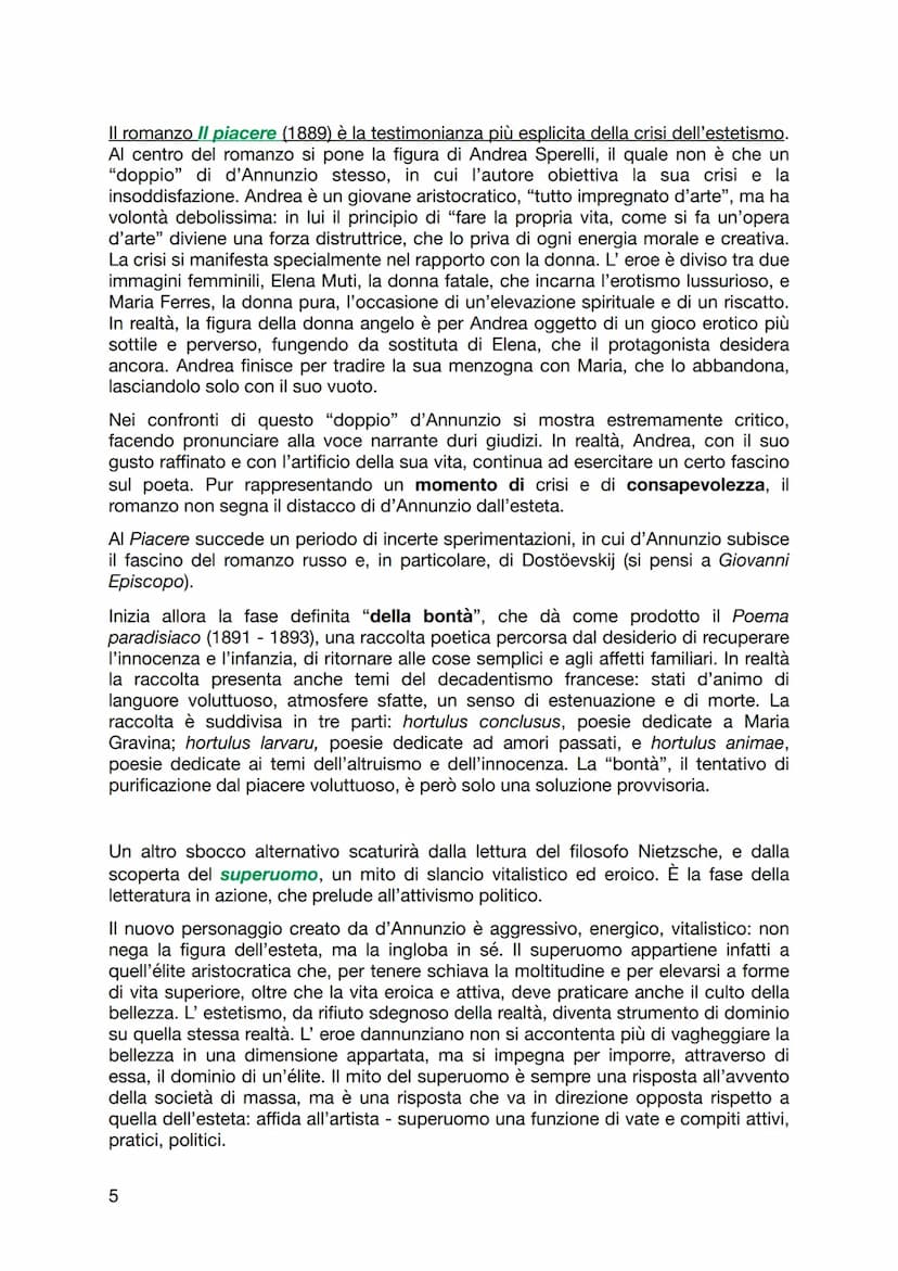 Gabriele D'Annunzio
Vita e pensiero politico
Gabriele d'Annunzio è uno dei pochi scrittori italiani del '900 ad avere fama
europea. La spett