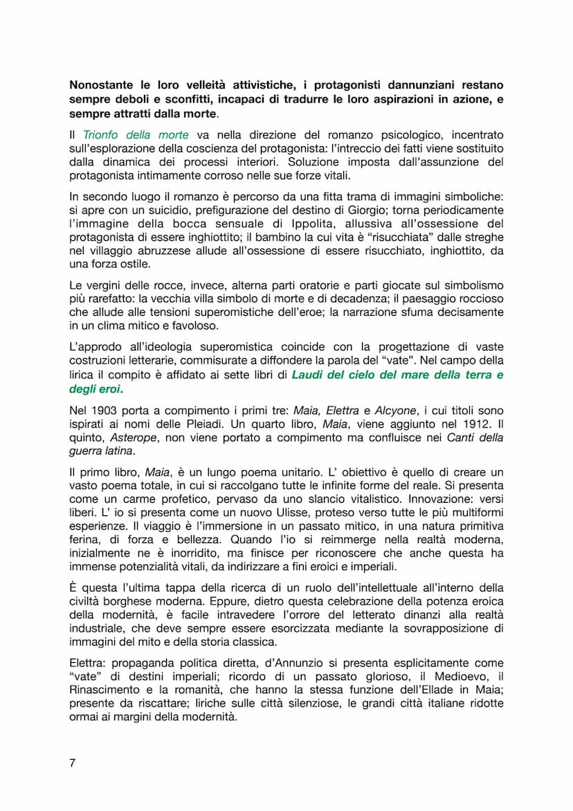 Gabriele D'Annunzio
Vita e pensiero politico
Gabriele d'Annunzio è uno dei pochi scrittori italiani del '900 ad avere fama
europea. La spett