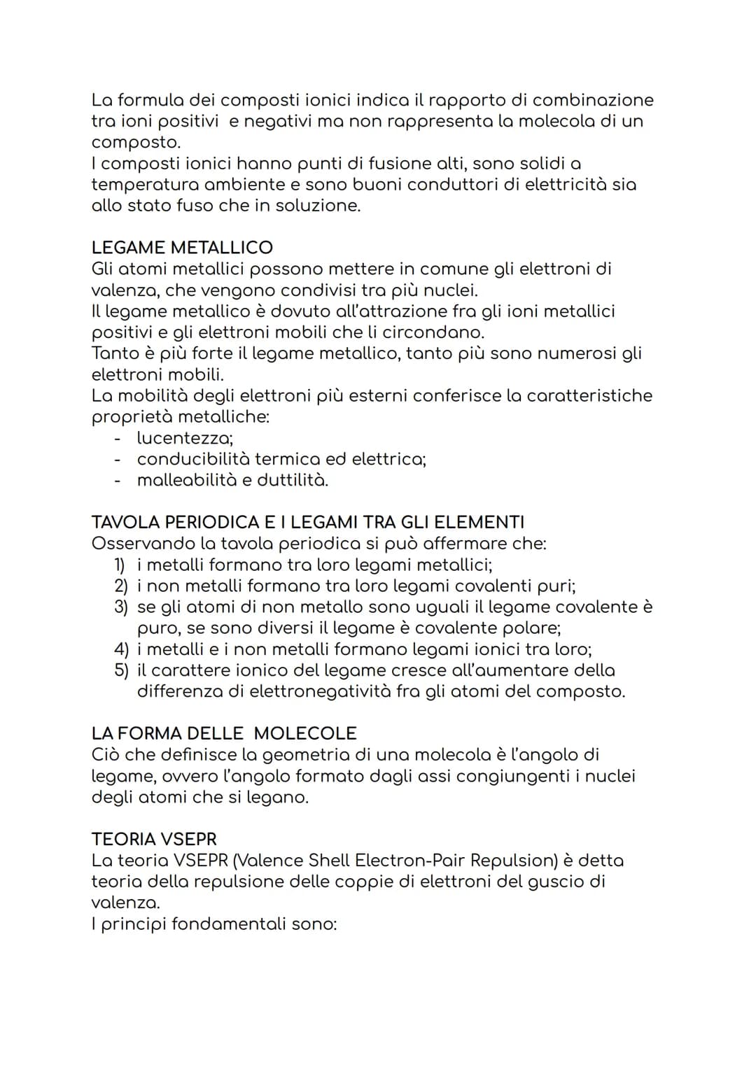 I LEGAMI
Nonostante l'enorme numero di combinazioni possibili fra gli
atomi, non tutte sono realizzabili: un composto si forma solo se la
su