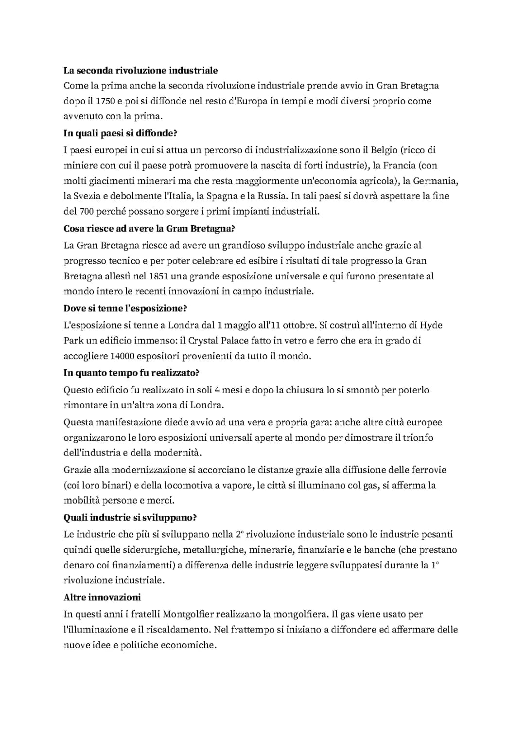 Seconda Rivoluzione Industriale: Data, Riassunto e Punti Principali