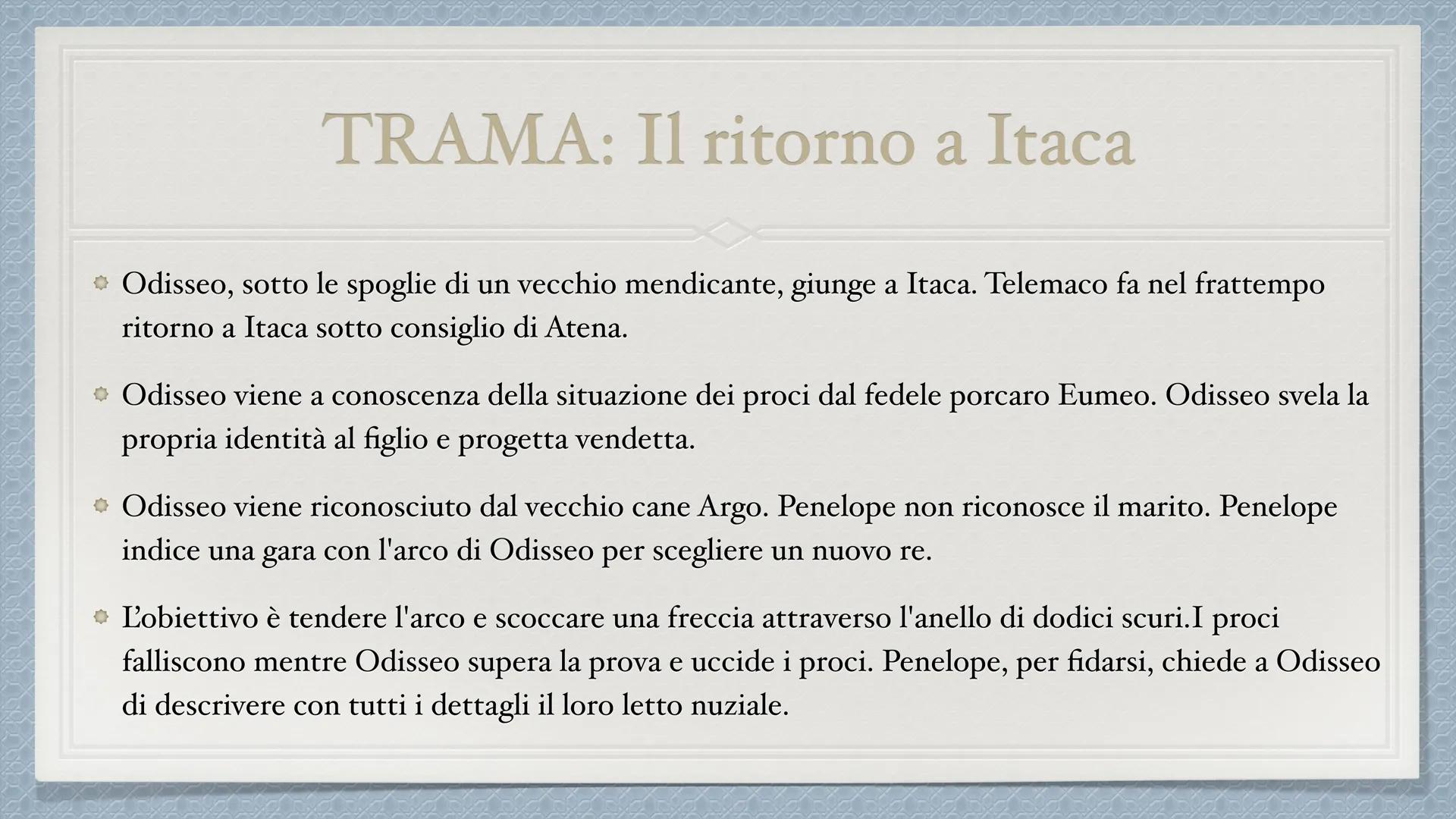 Odissea INTRODUZIONE
• L'Odissea é un poema epico scritto dal
greco Omero.
* Questo poema narra del lungo viaggio di ritorno compiuto
dall'e