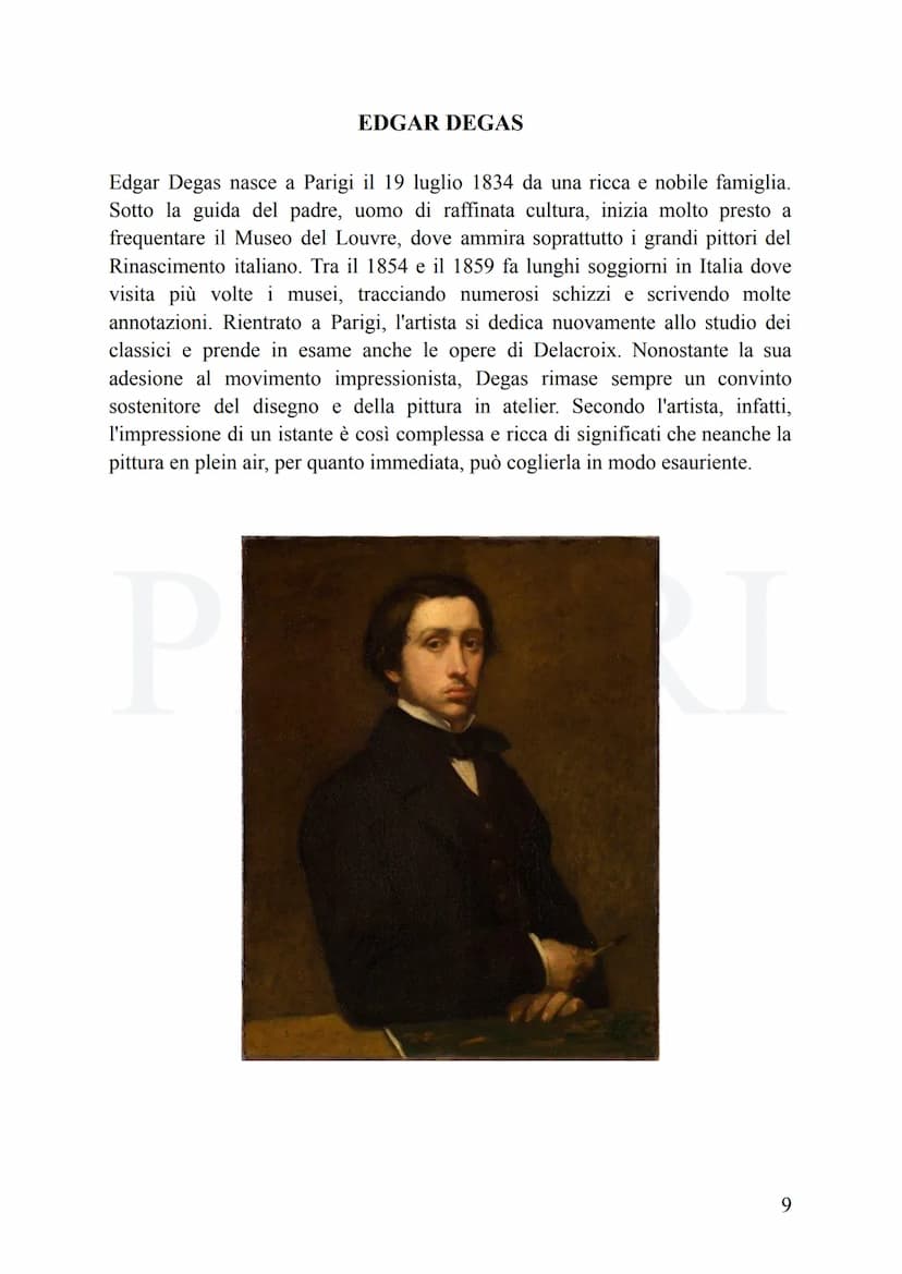 IMPRESSIONISMO
L'impressionismo nasce in maniera spontanea, per iniziativa di alcuni artisti che
si ritrovano e cercano insieme di dar vita 