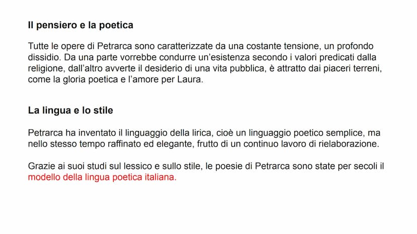Francesco Petrarca
Nasce ad Arezzo nel 1304
Figlio di un notaio fiorentino esiliato per motivi politici, fu costretto fin da piccolo
a segui