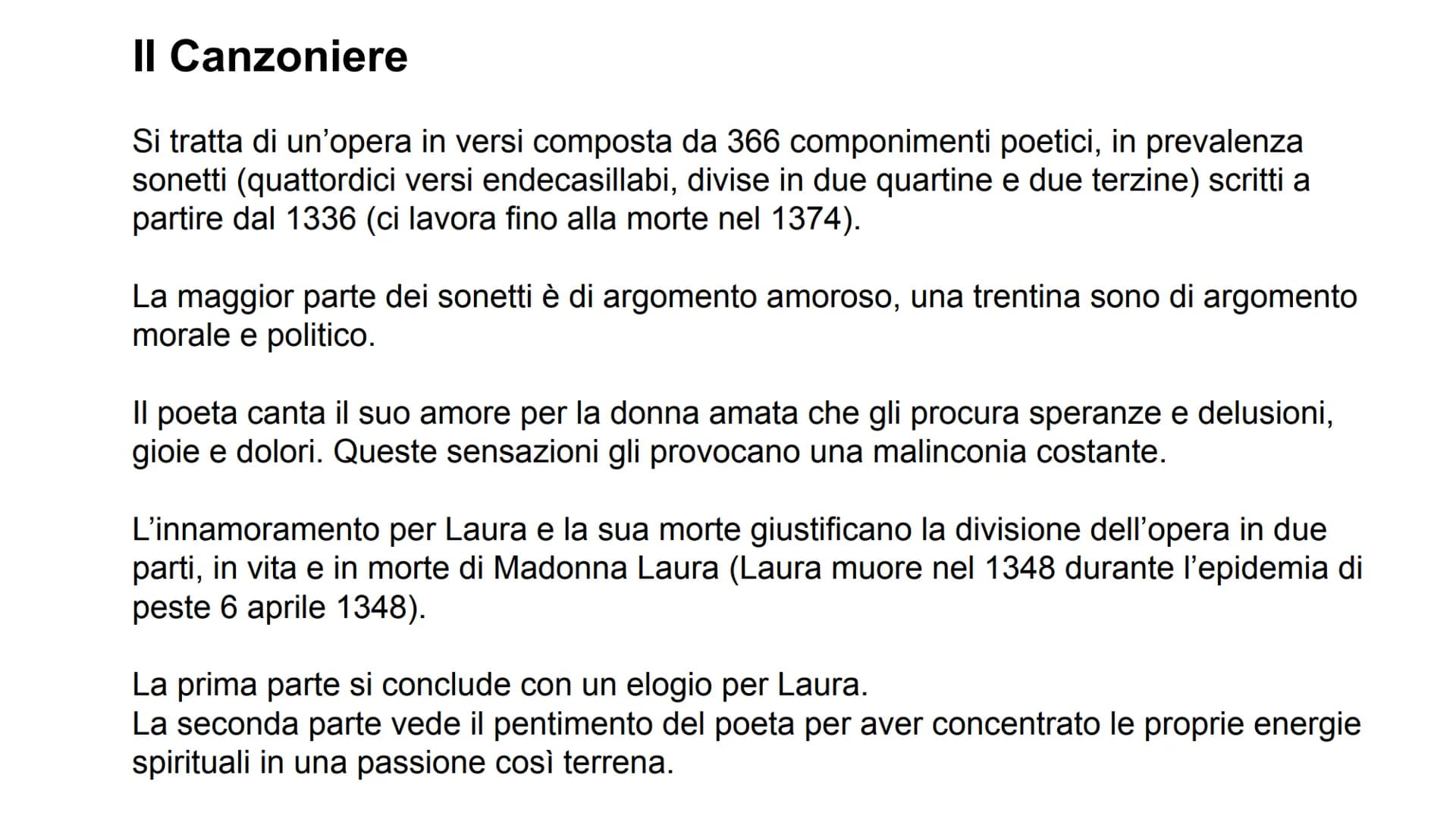 Francesco Petrarca
Nasce ad Arezzo nel 1304
Figlio di un notaio fiorentino esiliato per motivi politici, fu costretto fin da piccolo
a segui