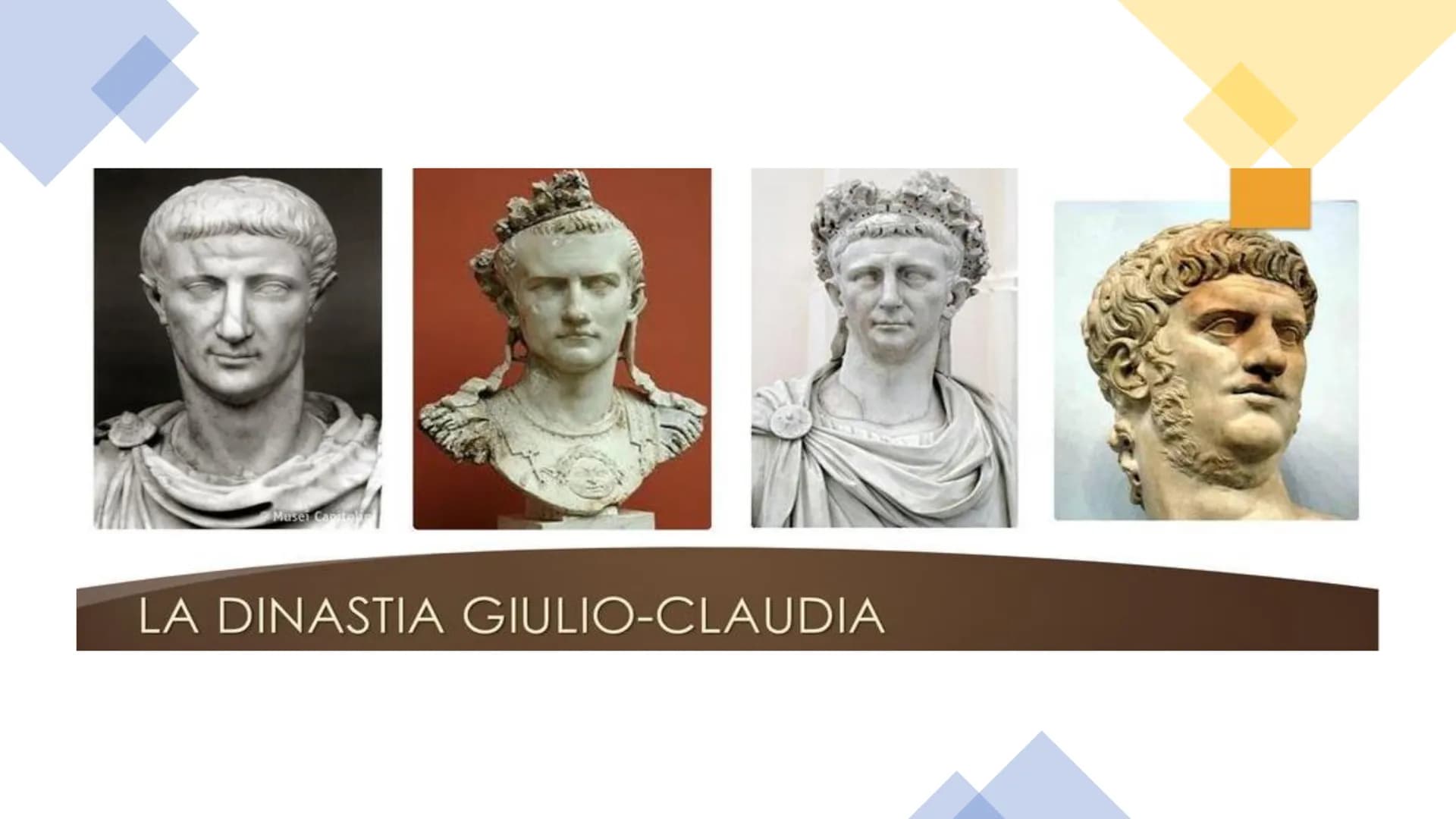Muser Capitaly
LA DINASTIA GIULIO-CLAUDIA
normal Alla morte di Augusto, nel 14 d.C., non era stato previsto alcun
criterio sulla successione