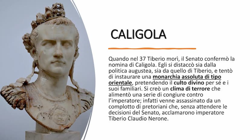 Muser Capitaly
LA DINASTIA GIULIO-CLAUDIA
normal Alla morte di Augusto, nel 14 d.C., non era stato previsto alcun
criterio sulla successione