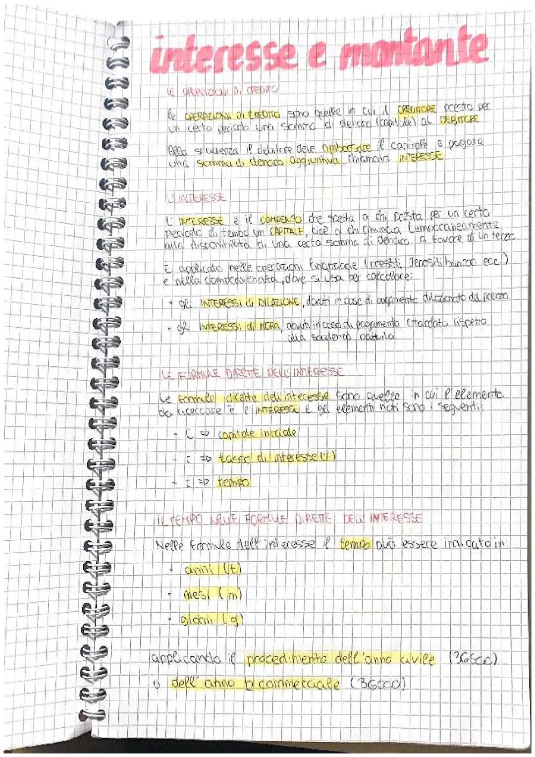 interesse e montante
