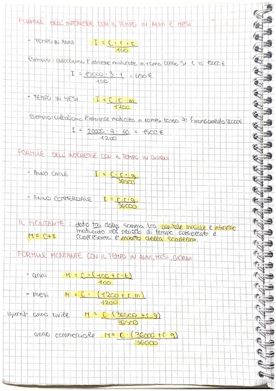 2 interesse e montante
LE OPERAZIONI DI CREDITO
le OPERAZIONI DI CREDITO sono quelée in cui il CREDITORE presta per
un certo periodo una som
