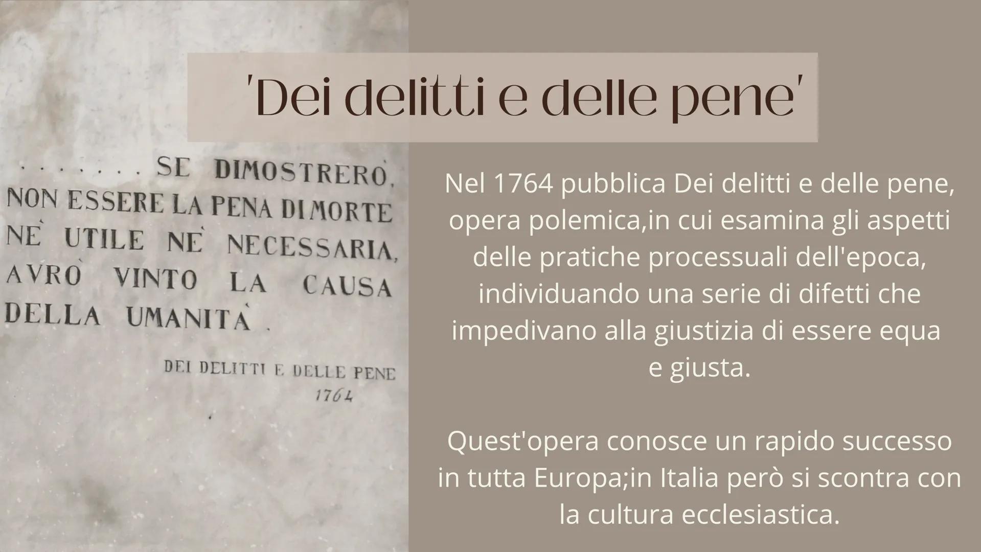 Cesare Beccaria
1738-1794
"il più sicuro ma più difficil
mezzo di prevenire i delitti
si è di perfezionare
l'educazione" Nato
a
Milano
Lette