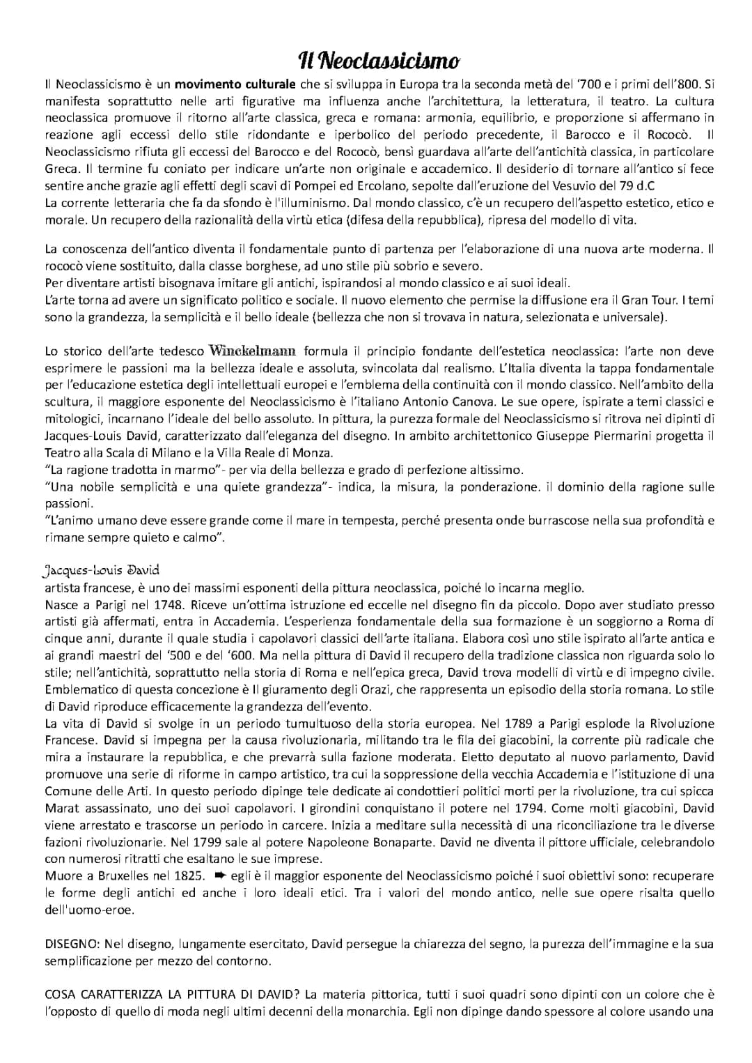 Neoclassicismo: Arte, Letteratura, e Architettura