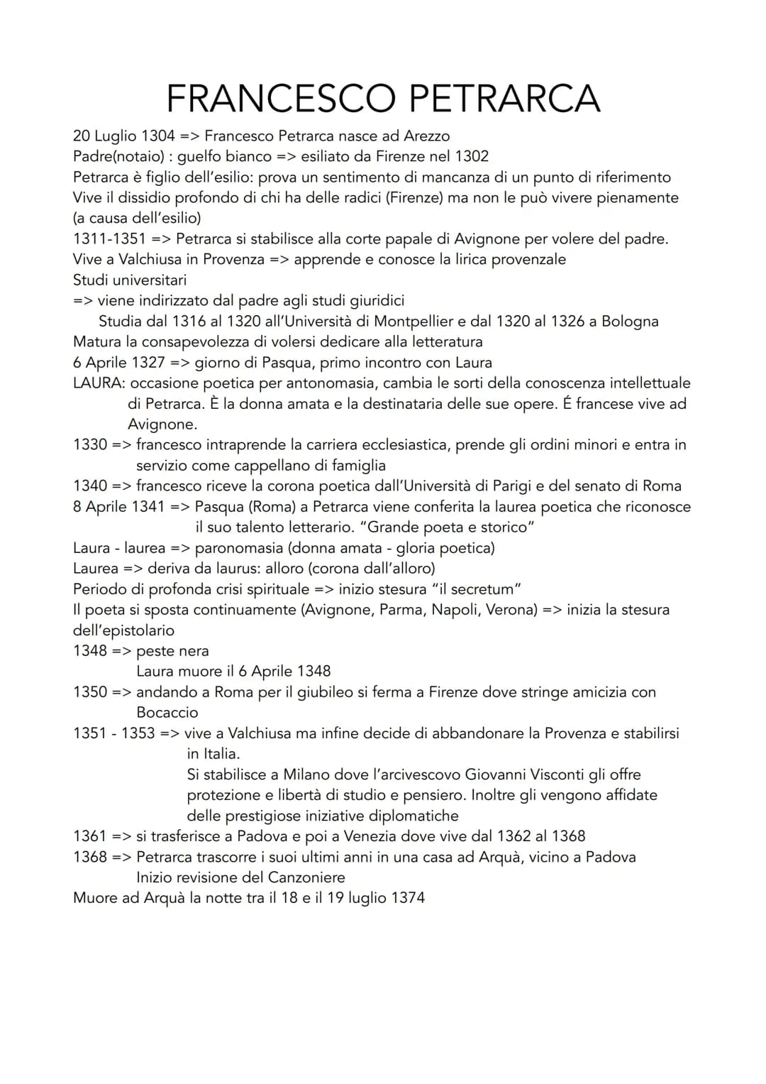 Francesco Petrarca e il Canzoniere 