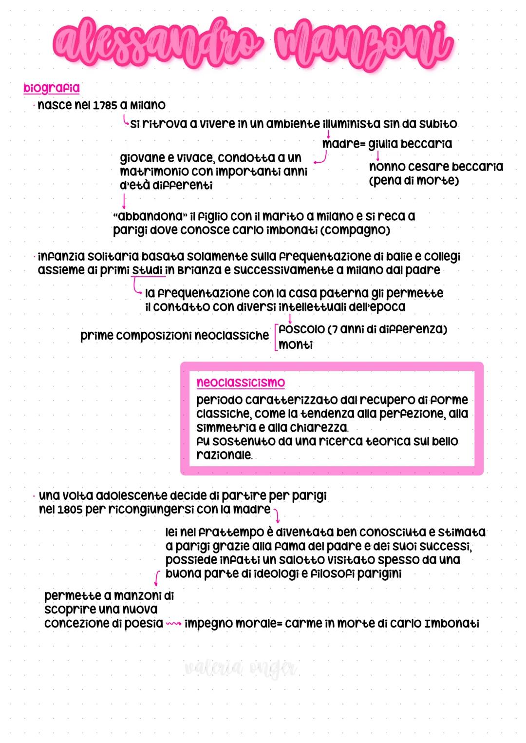 alessandro Manzoni
biografia
nasce nel 1785 a Milano
Si ritrova a vivere in un ambiente illuminista Sin da subito
madre= giulia beccaria
gio
