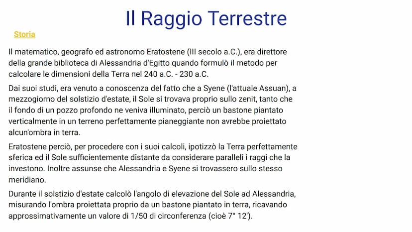 La Terra La Terra
La terra è una sfera schiacciata ai poli,(perchè ha
delle irregolarità superficiali, questa deformazione
è stata causata n