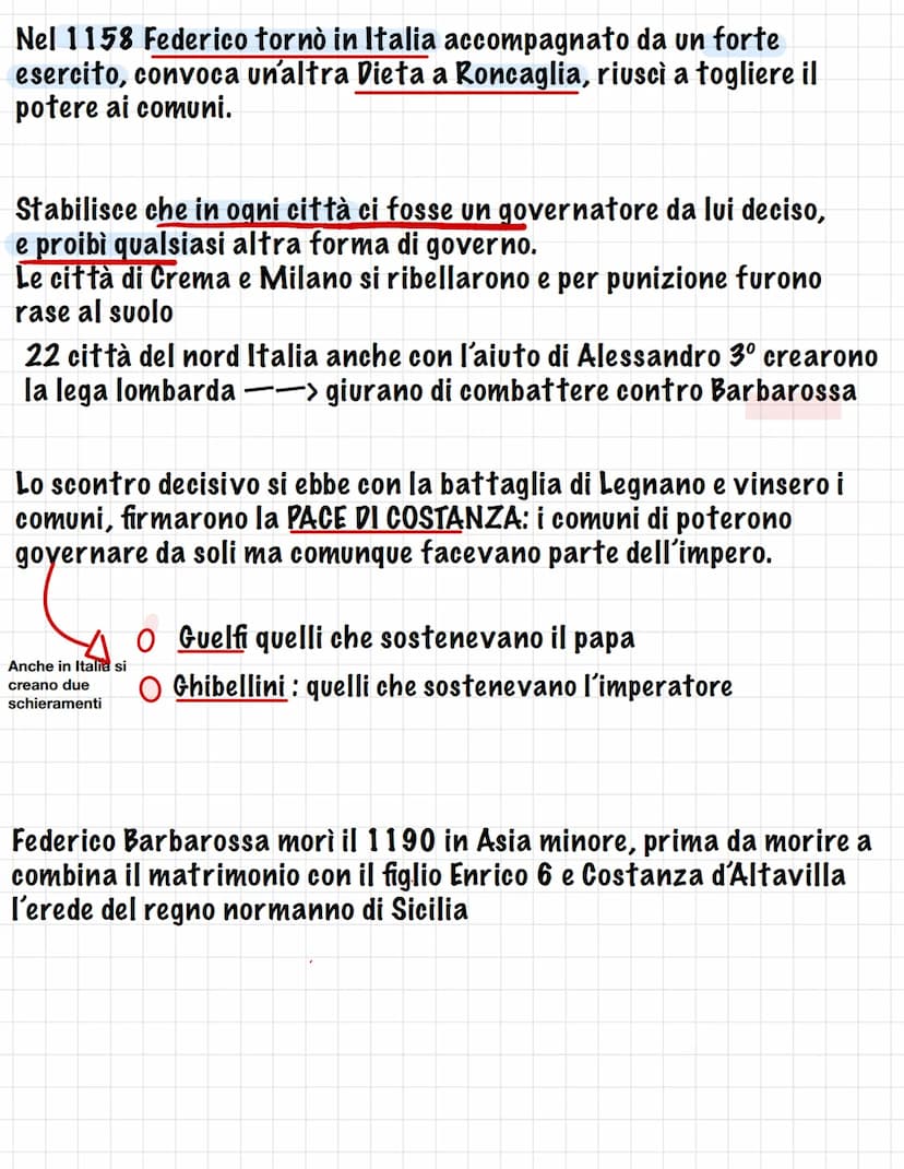 Le crociate non ottennero gli esiti sperati
DA 156
158
Ci furono Numerose crisi dinastiche la piu imp con Enrico V in
Germania, sorgono due 
