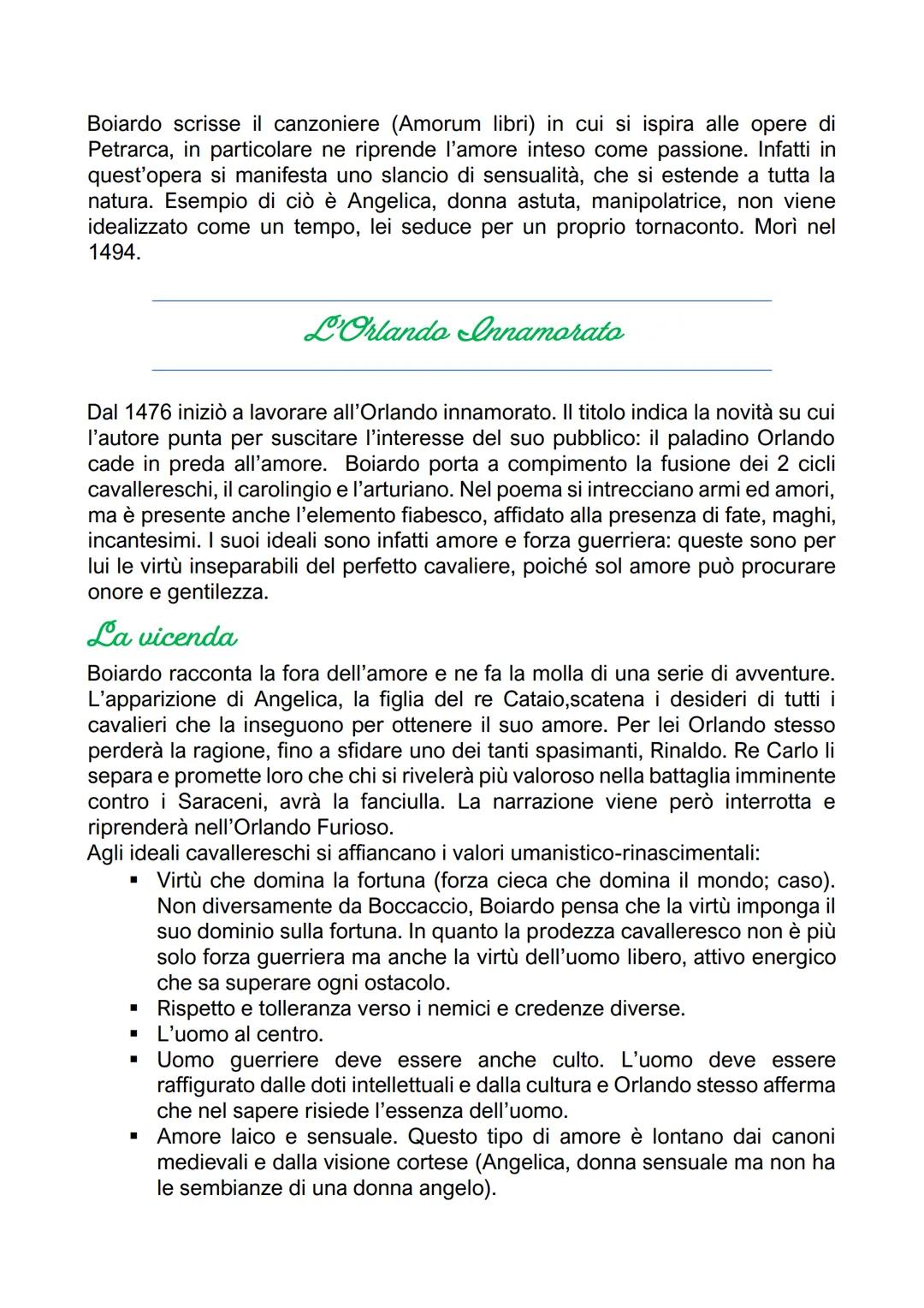 Il poema epico cavalleresco
|| poema epico cavalleresco fa' parte dell'età umanistico-rinascimentale. È influenzato dai
cantari cavalleresch