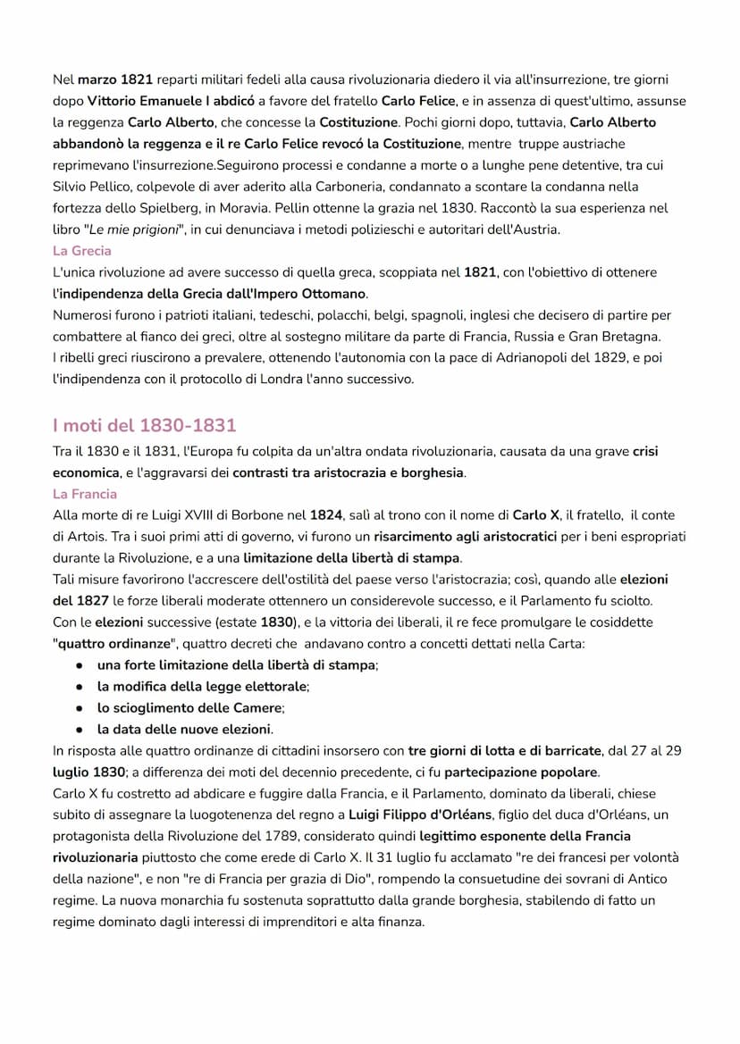 La Restaurazione e i moti rivoluzionari
Il congresso di Vienna
Dopo la sconfitta di Napoleone, i rappresentanti delle potenze europee, che a