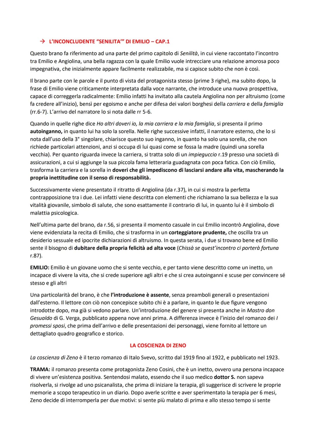 Italo Svevo è un autore decadente, che però a differenza degli altri letterati, ebbe una formazione
prevalentemente commerciale e da solo si