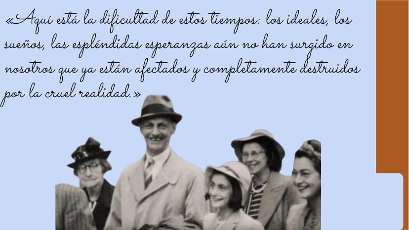 Annelies
Marie
Frank Fue una joven judía alemana
Símbolo de la Shoah para su diario
recibió como regalo un diario
Vivió gran parte de su vid