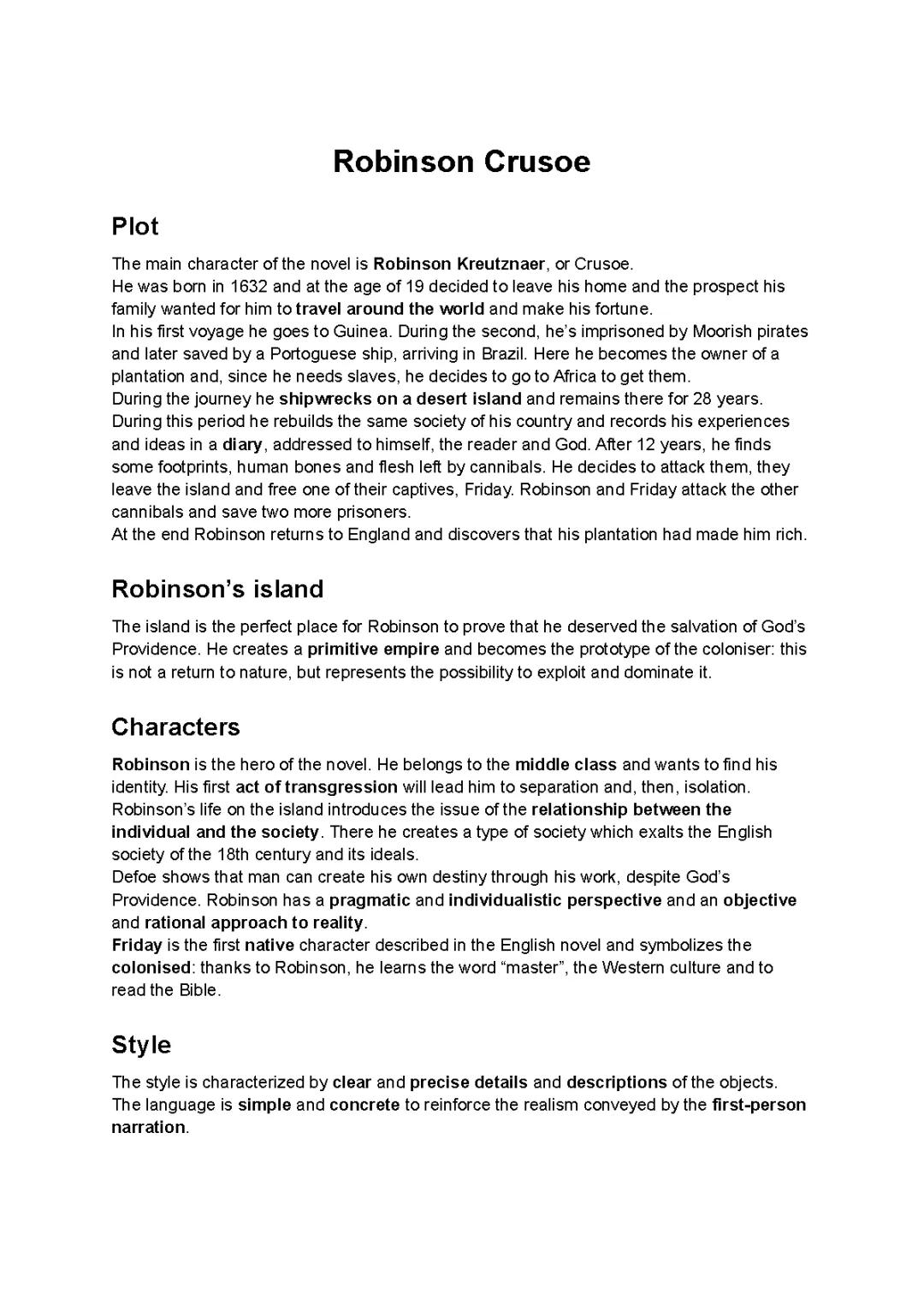 Robinson Crusoe: Summary, Themes, and Analysis