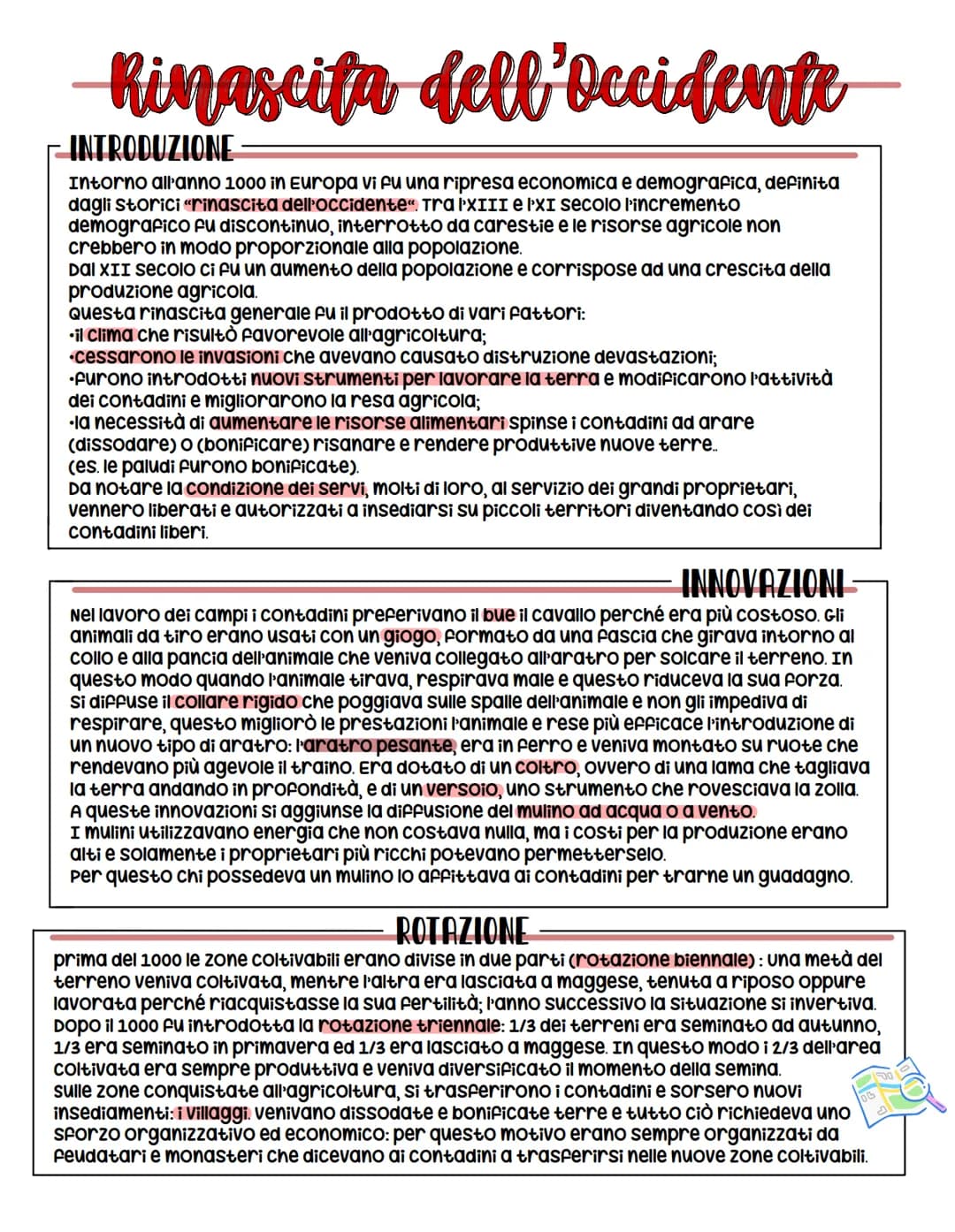 Rinascita dell'Occidente
INTRODUZIONE
Intorno all'anno 1000 in Europa vi fu una ripresa economica e demografica, definita
dagli storici "rin