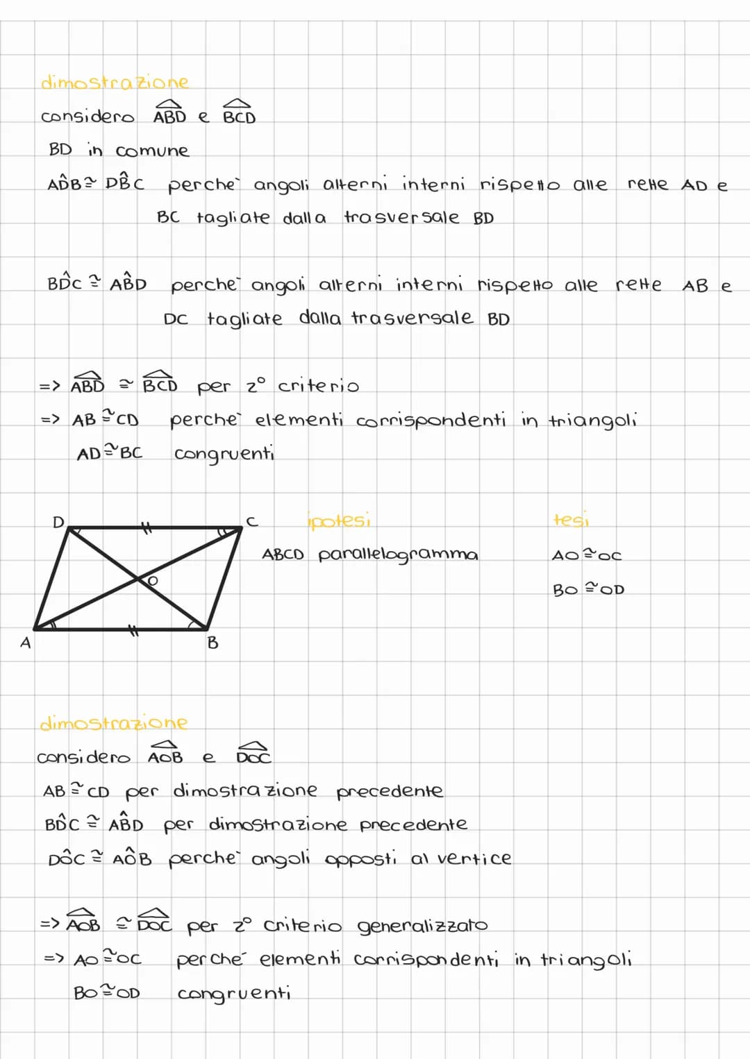 RIPASSO QUADRILATERI
trapezio isoscele
A
A
D
dimostrazione
J
B
H
4
с
к
B
dimostrazione
considero AHD e CKB
с
proprieta
.
• angoli adiacenti 