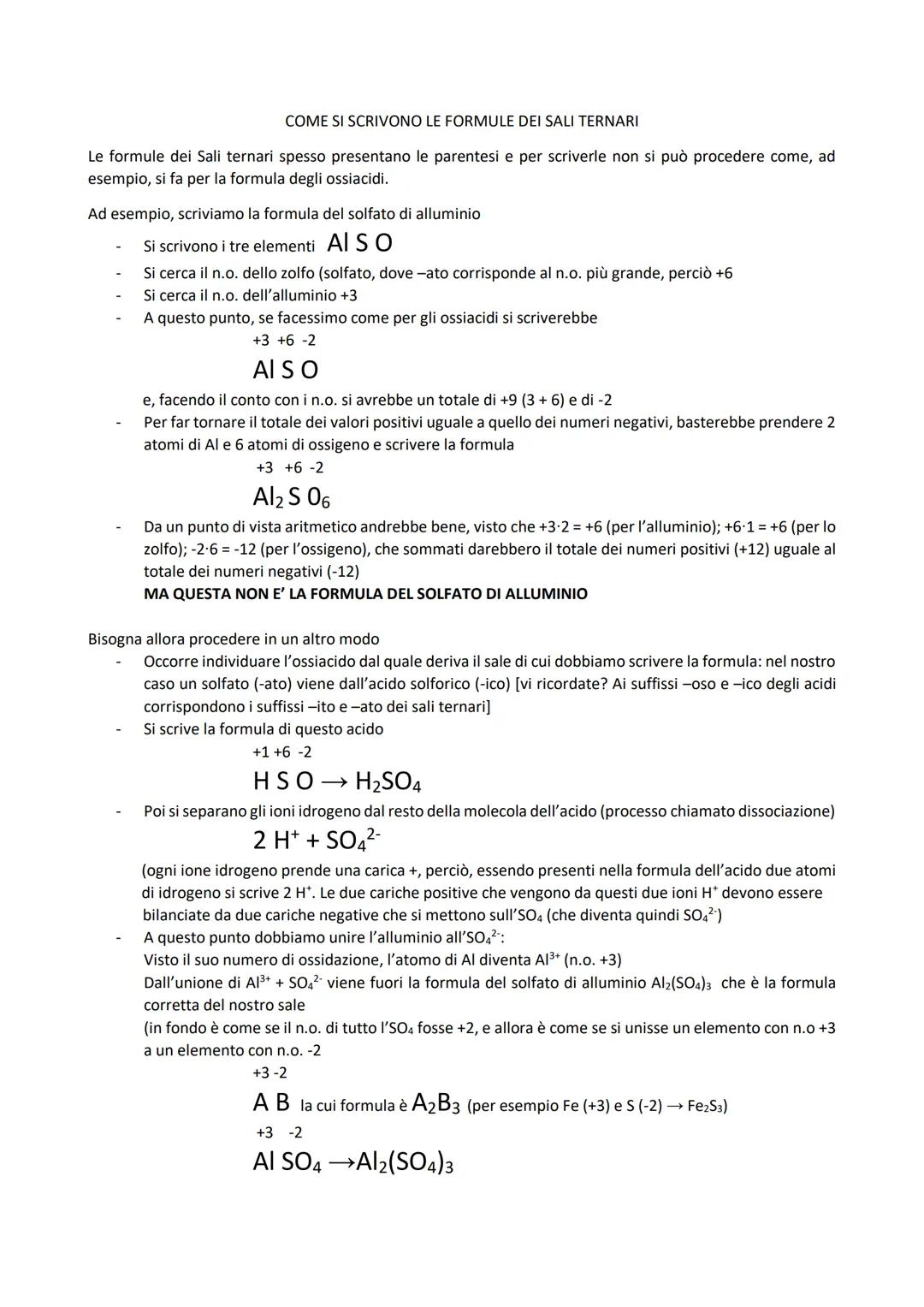 Scrivere le Formule dei Sali Ternari in Chimica
