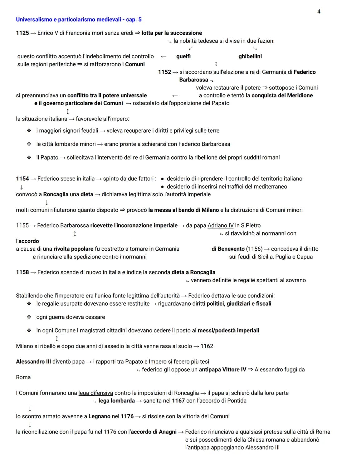 Medioevo
I comuni - cap. 4
L'origine dei comuni in Italia ed Europa
Le origini del comune risalgono al XI sec. → in seguito a: crescita demo