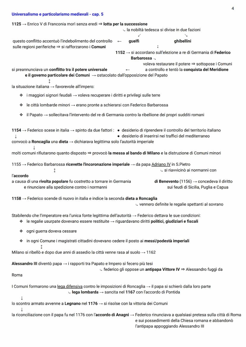 Medioevo
I comuni - cap. 4
L'origine dei comuni in Italia ed Europa
Le origini del comune risalgono al XI sec. → in seguito a: crescita demo