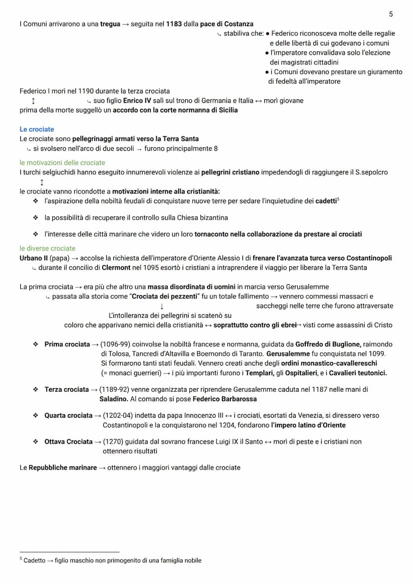 Medioevo
I comuni - cap. 4
L'origine dei comuni in Italia ed Europa
Le origini del comune risalgono al XI sec. → in seguito a: crescita demo