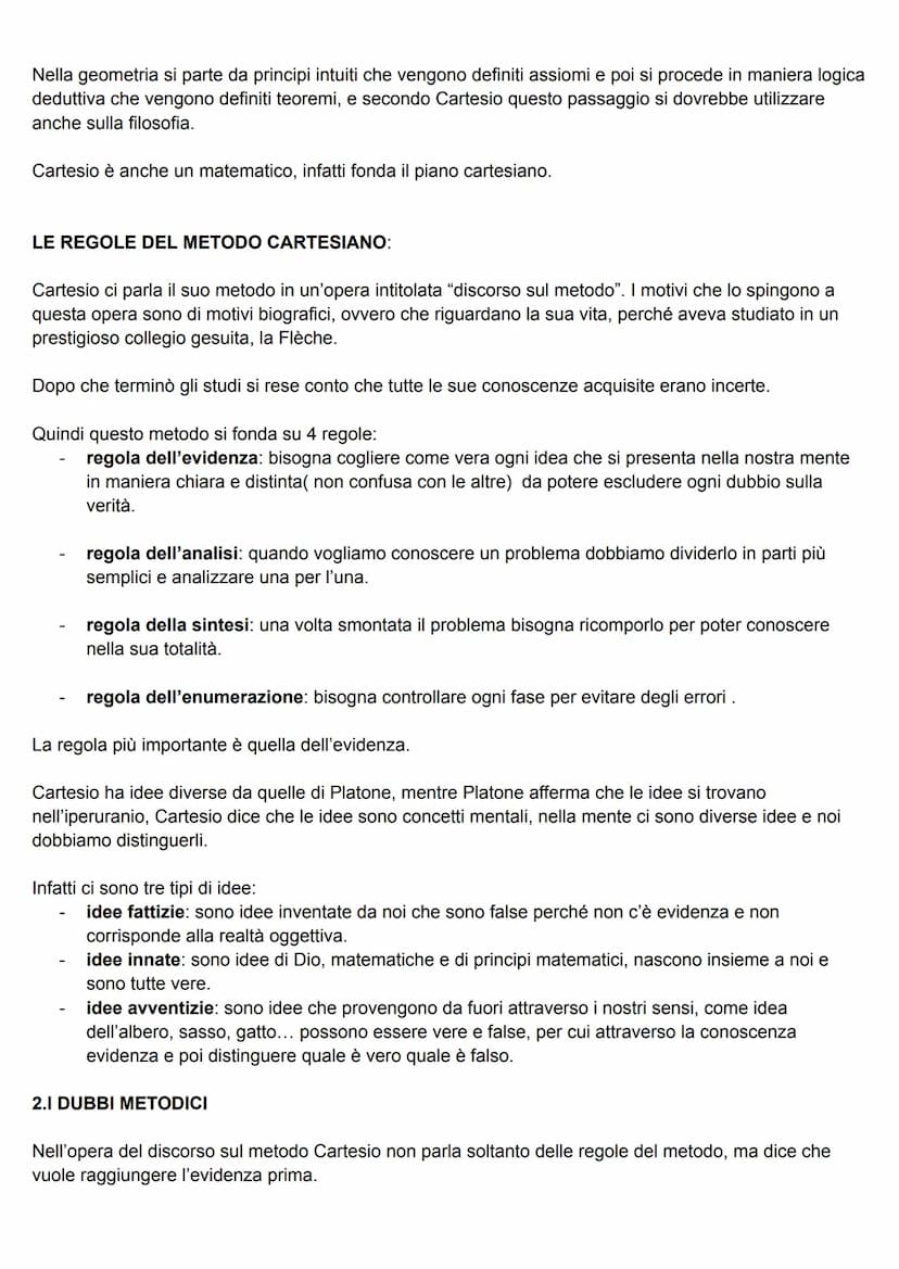 1.RENATO CARTESIO
Con la rivoluzione scientifica crolla la fisica di Aristotele, di conseguenza nel 600 sorge un problema al
livello filosof