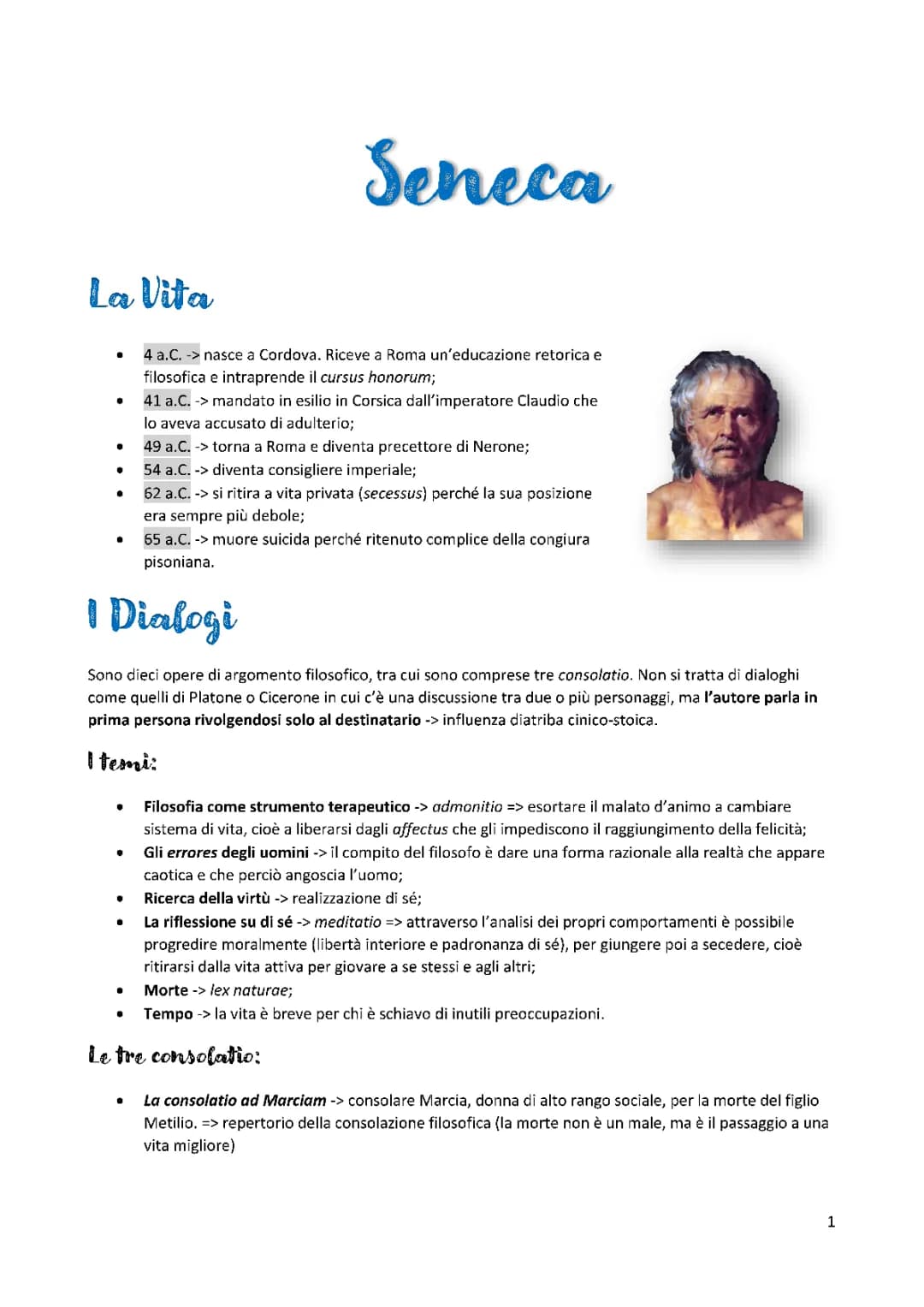Seneca: Vita, Opere e Pensiero in Breve
