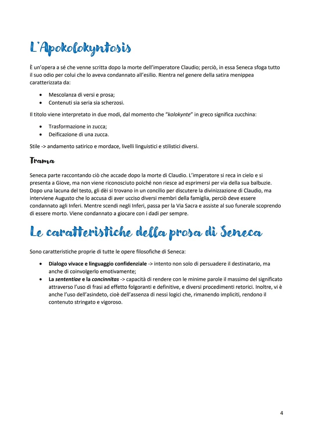 La Vita
●
●
●
●
●
I Dialogi
Sono dieci opere di argomento filosofico, tra cui sono comprese tre consolatio. Non si tratta di dialoghi
come q