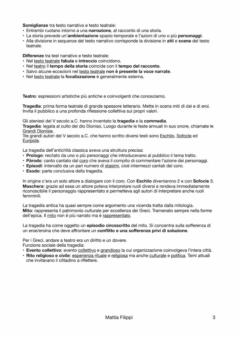 Appunti Testo Teatrale
Il teatro è/può indicare:
• L'edificio dove avviene la rappresentazione
• Il singolo spettacolo teatrale
• L'attività