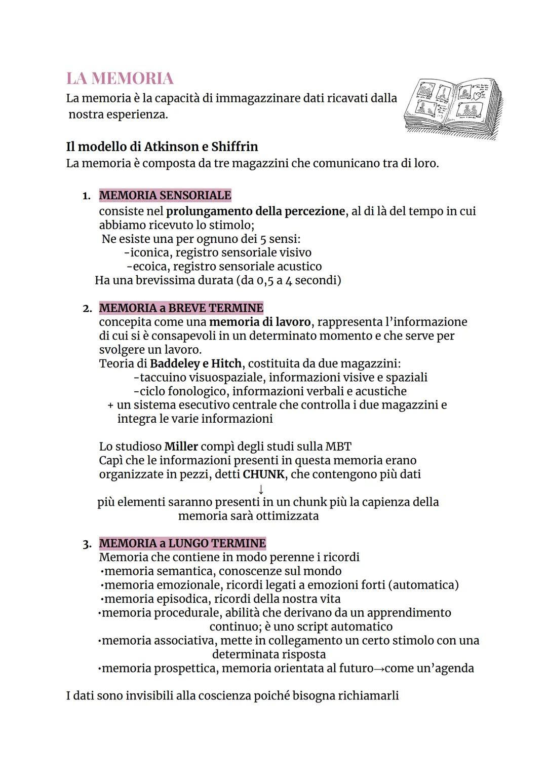 L'ATTENZIONE
L'attenzione è una funzione mentale posta a livello conscio;
rappresenta la selezione e l'esclusione da parte di un individuo d