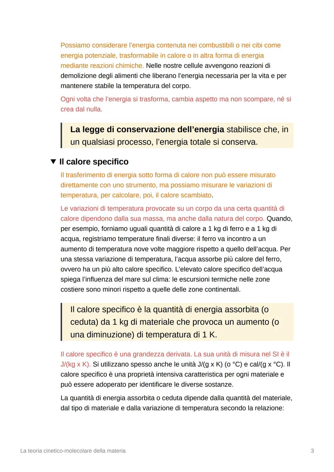 # La teoria cinetico-molecolare
della materia

▼ Energia, lavoro e calore

La maggior parte dell'energia utilizzata è ricavata dai combustib