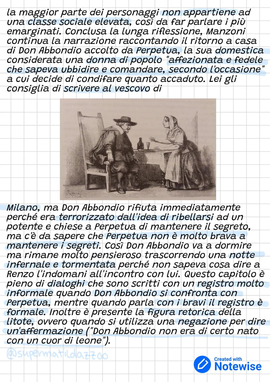 I promessi sposi
Riassunto capitolo 1
Il capitolo si apre con la descrizione dell'ambiente
circostante come una specie di satellite calato s