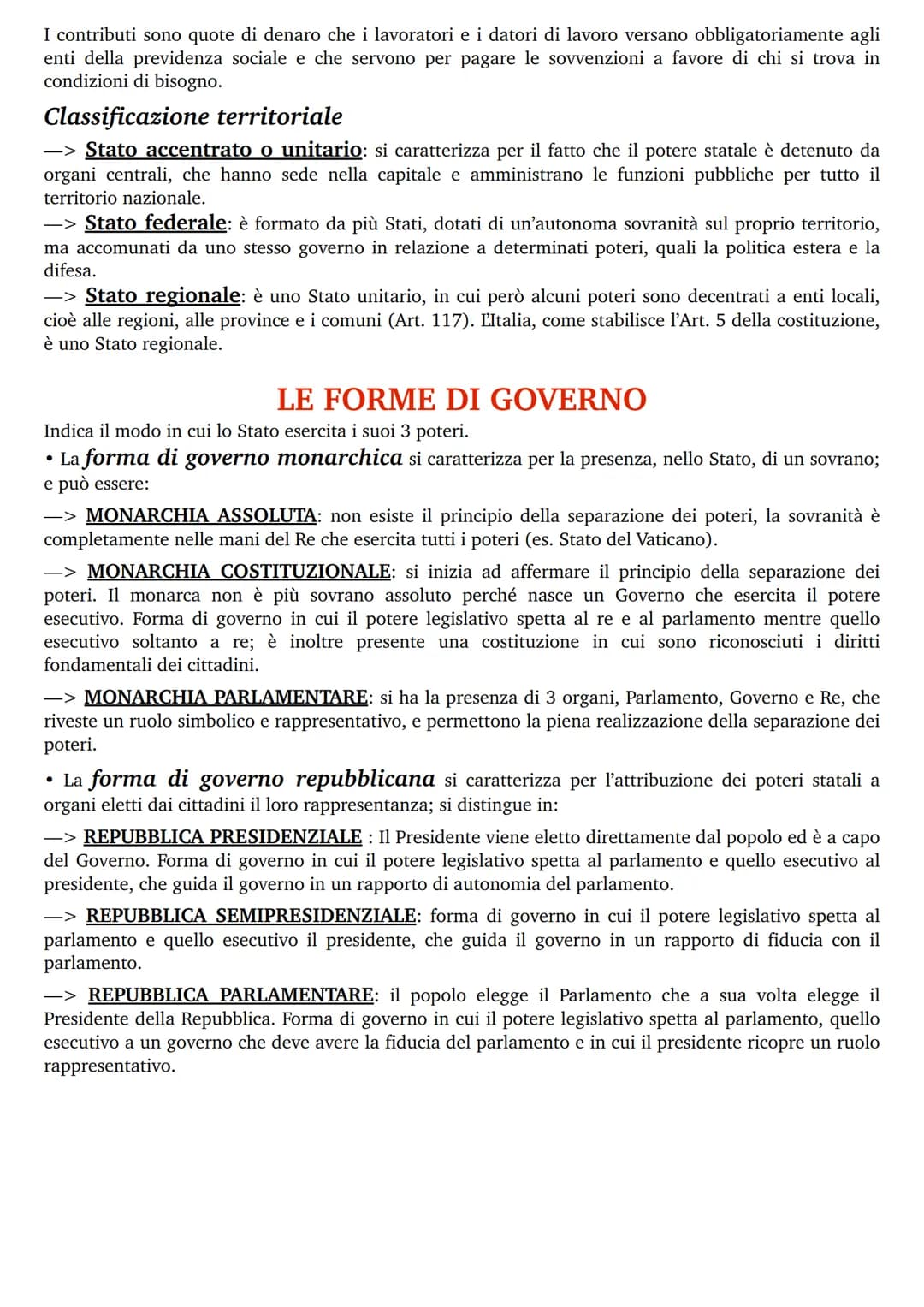 # LE FORME DI STATO

Con l'espressione forma di Stato si fa riferimento all'insieme delle norme che regolano i rapporti tra gli
organi che d