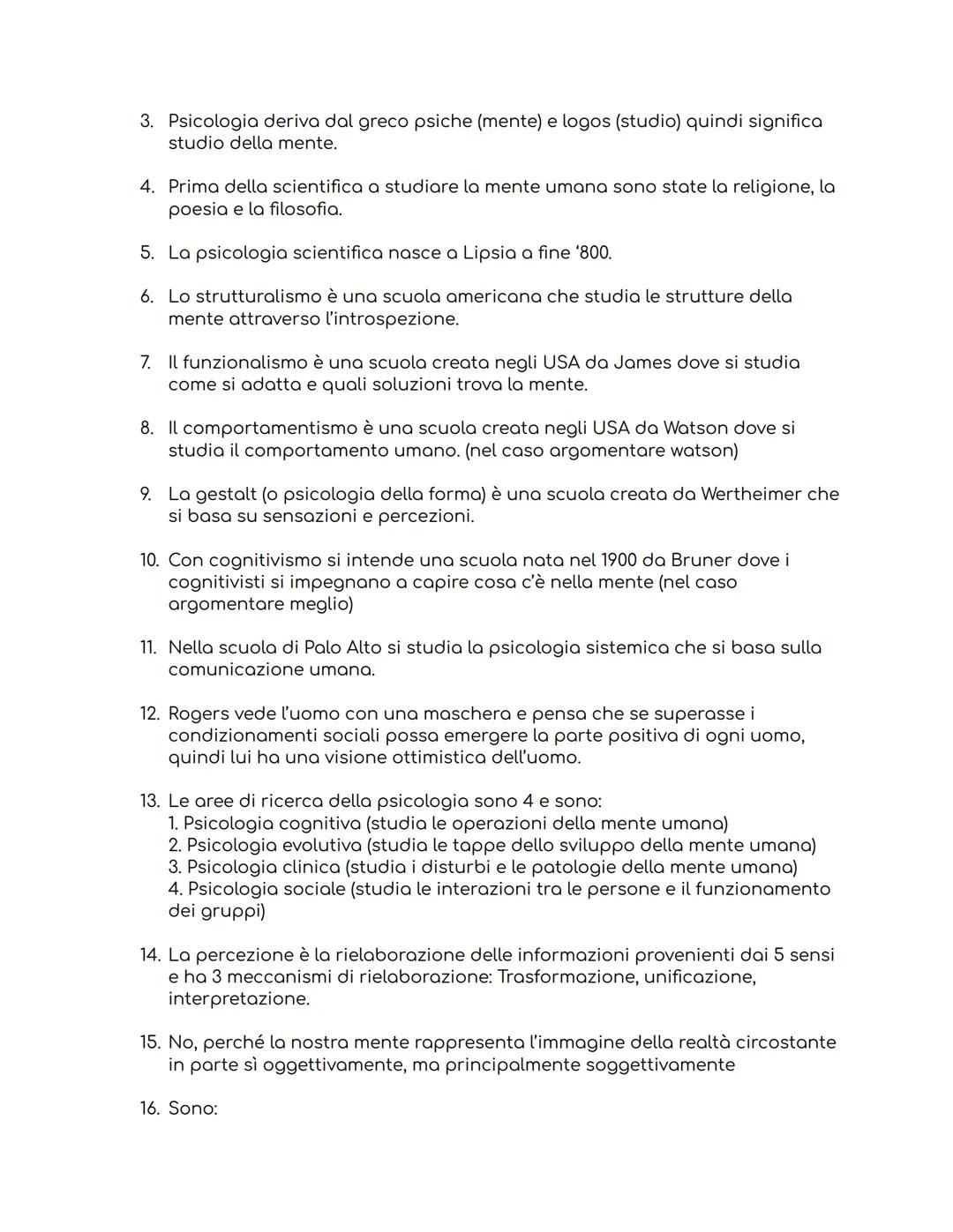 # PSICOLOGIA

APPUNTI

## INTRODUZIONE

*   Metodo scientifico -> in fisica, chimica e matematica le cose sono in un
    Modo e non cambiano