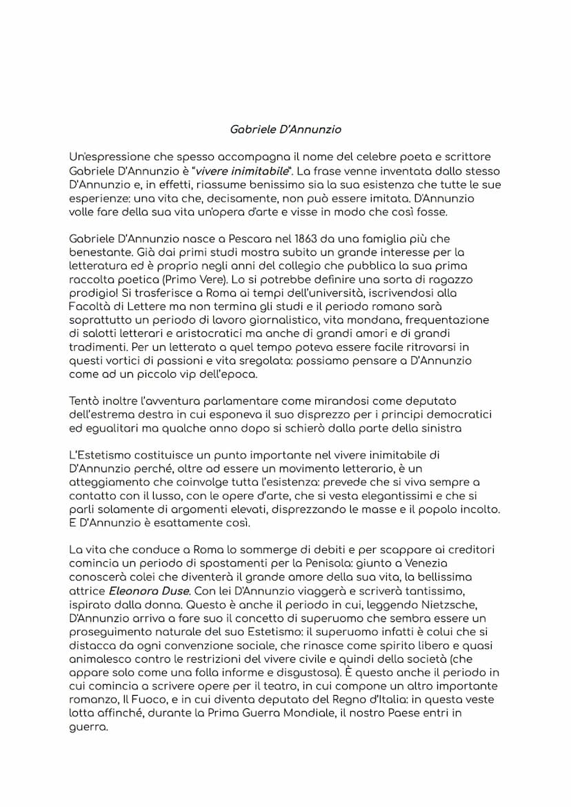 
<p>Il movimento del Decadentismo ha origine in Francia, alla fine dell'Ottocento, ma presto si diffonde all'interno di movimenti culturali 