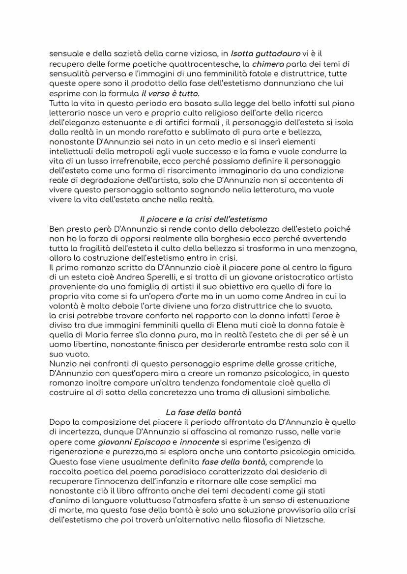 
<p>Il movimento del Decadentismo ha origine in Francia, alla fine dell'Ottocento, ma presto si diffonde all'interno di movimenti culturali 