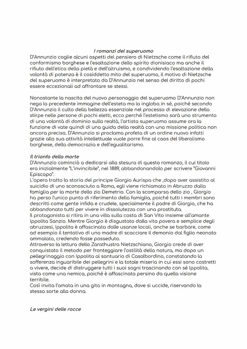 
<p>Il movimento del Decadentismo ha origine in Francia, alla fine dell'Ottocento, ma presto si diffonde all'interno di movimenti culturali 