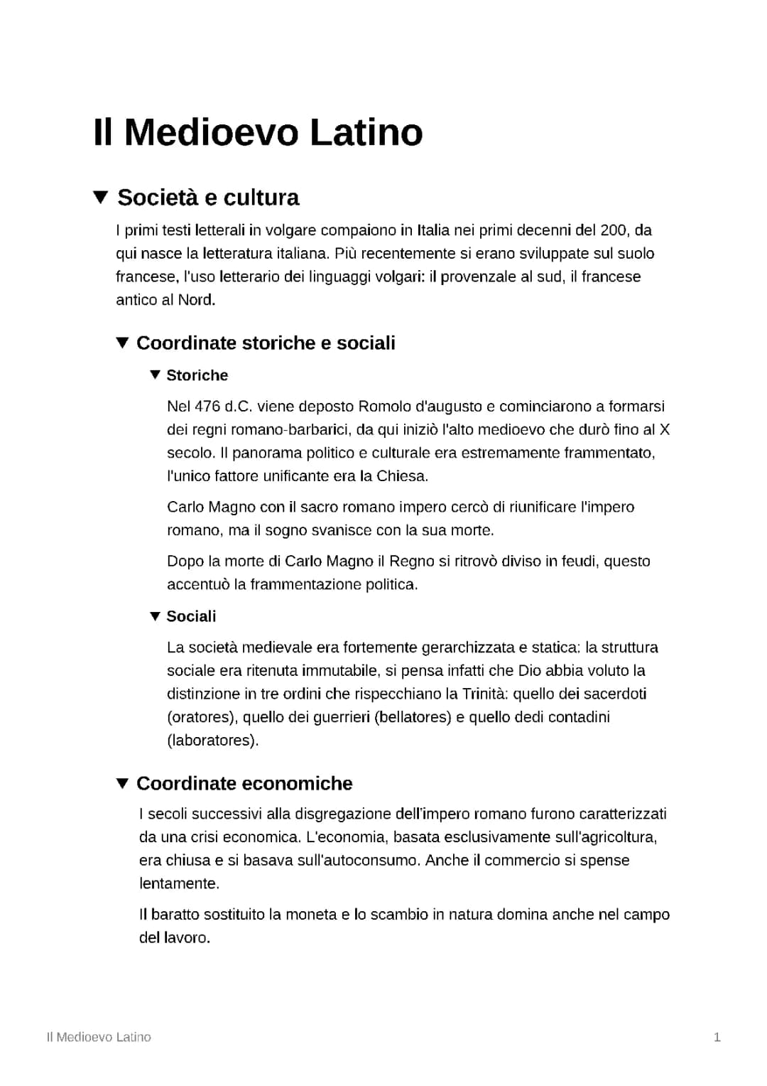 Il medioevo latino