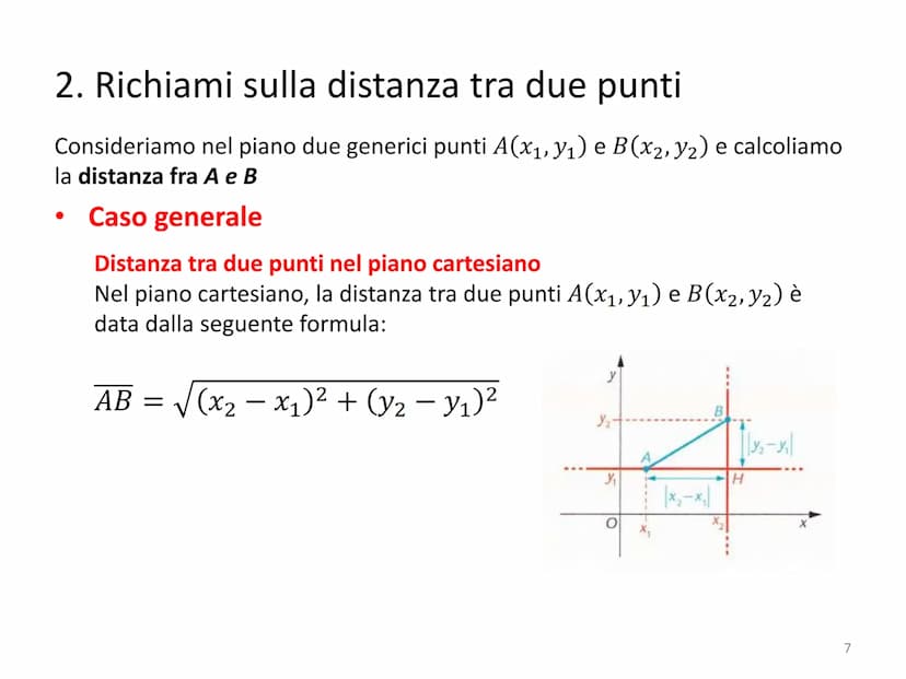 Piano cartesiano e Retta
1 Piano cartesiano e Retta
●
●
●
●
●
●
1. Richiami sul piano cartesiano
2. Richiami sulla distanza tra due punti
3.