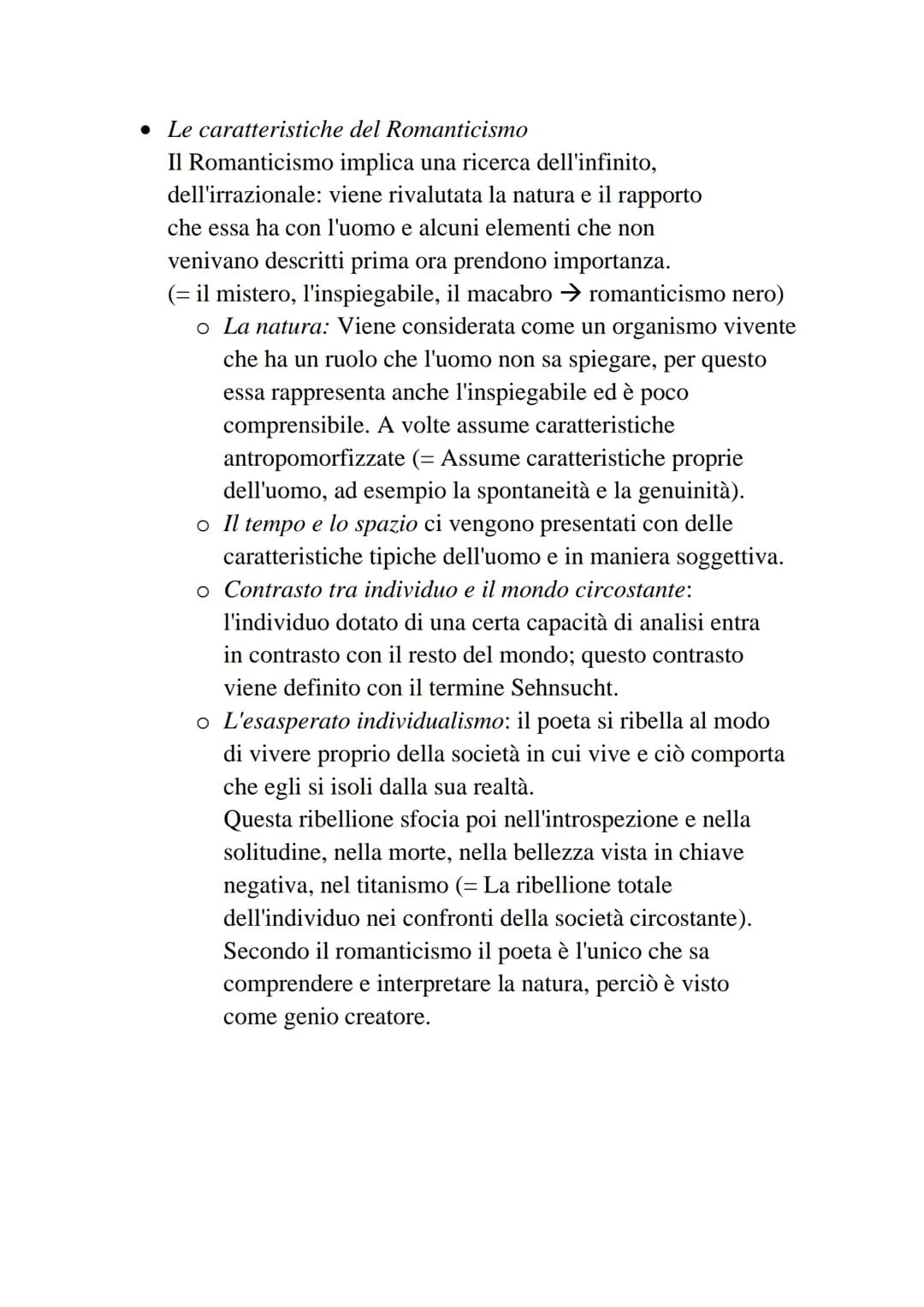 Il Romanticismo
Il termine "Romanticismo
Il Romanticismo è il movimento letterario più importante
dell'inizio dell'Ottocento: il termine "ro