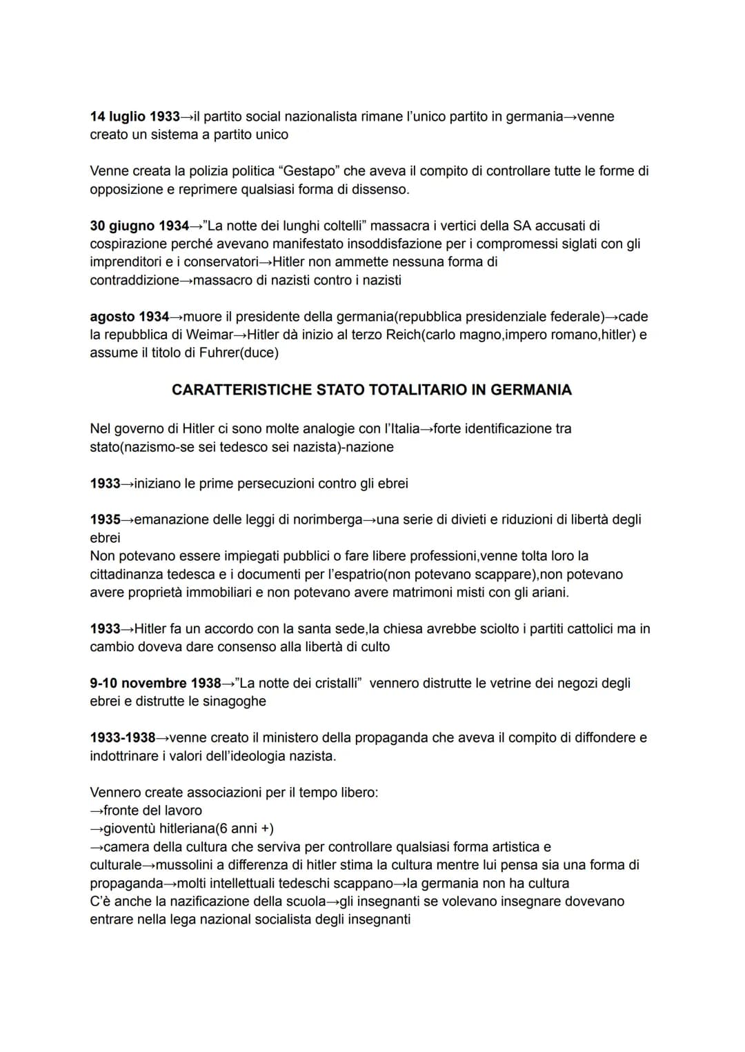 3 totalitarismi:
→FASCISMO(italia)
→NAZISMO(germania)
→STALINISMO(stalin)
TOTALITARISMI
Tutti e tre hanno caratteristiche comuni:
→cultura:s