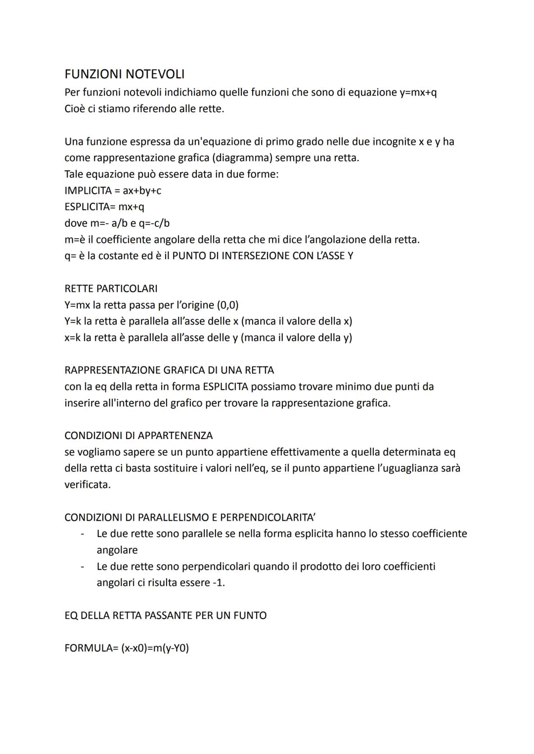 MATEMATICA FORMULE E REGOLE
Modulo 1: Funzione, dominio, codominio, funzioni notevoli
Modulo 2: rapporto incrementale e di derivata, studio 