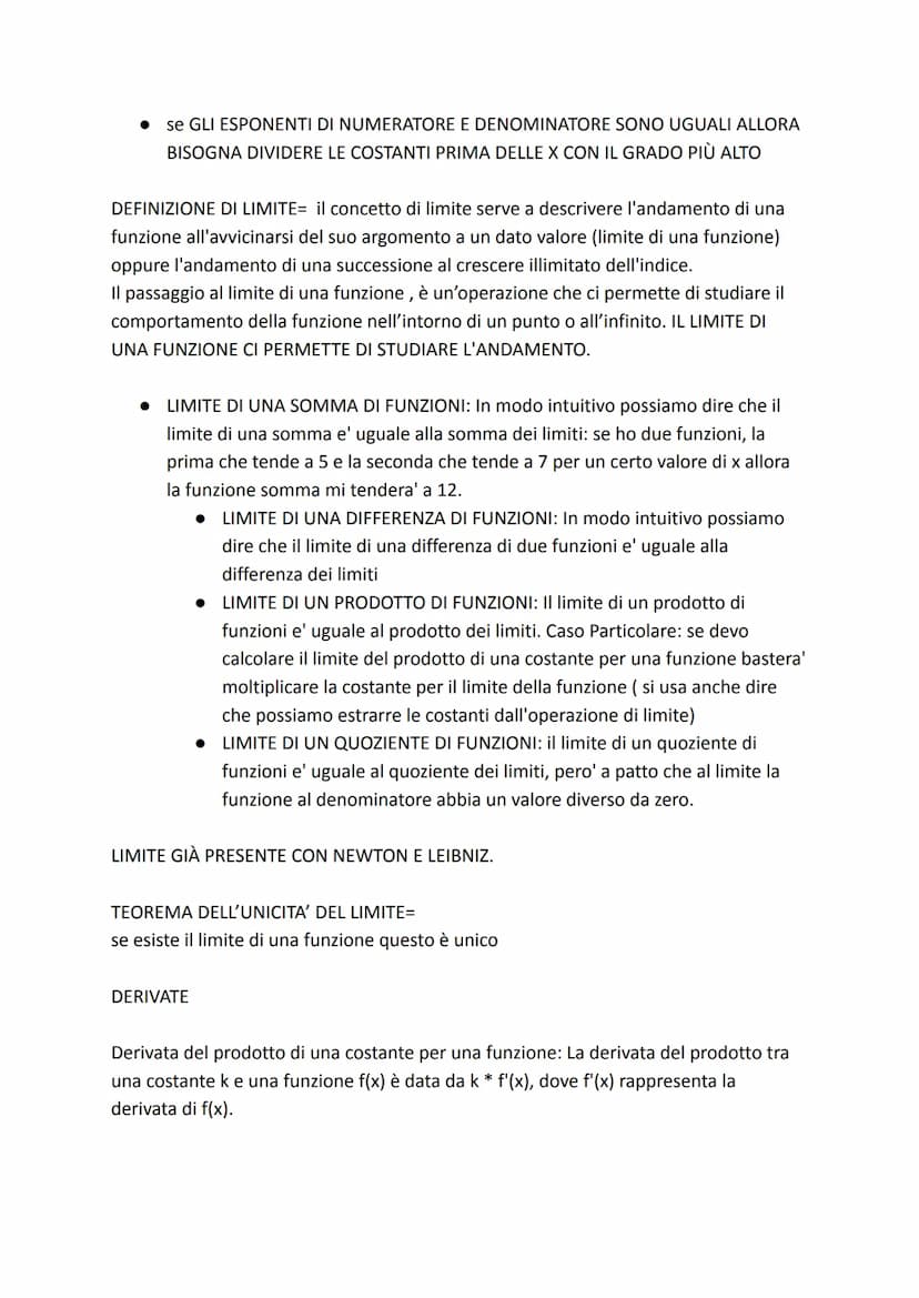 MATEMATICA FORMULE E REGOLE
Modulo 1: Funzione, dominio, codominio, funzioni notevoli
Modulo 2: rapporto incrementale e di derivata, studio 